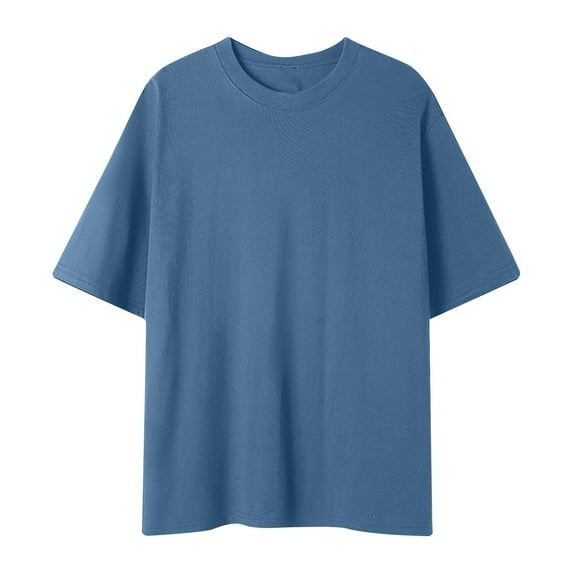 Ultrave Mens Fashion Casual Shirt Casual Crew Neck Short Sleeve Top Mens Clothes,Navy,L