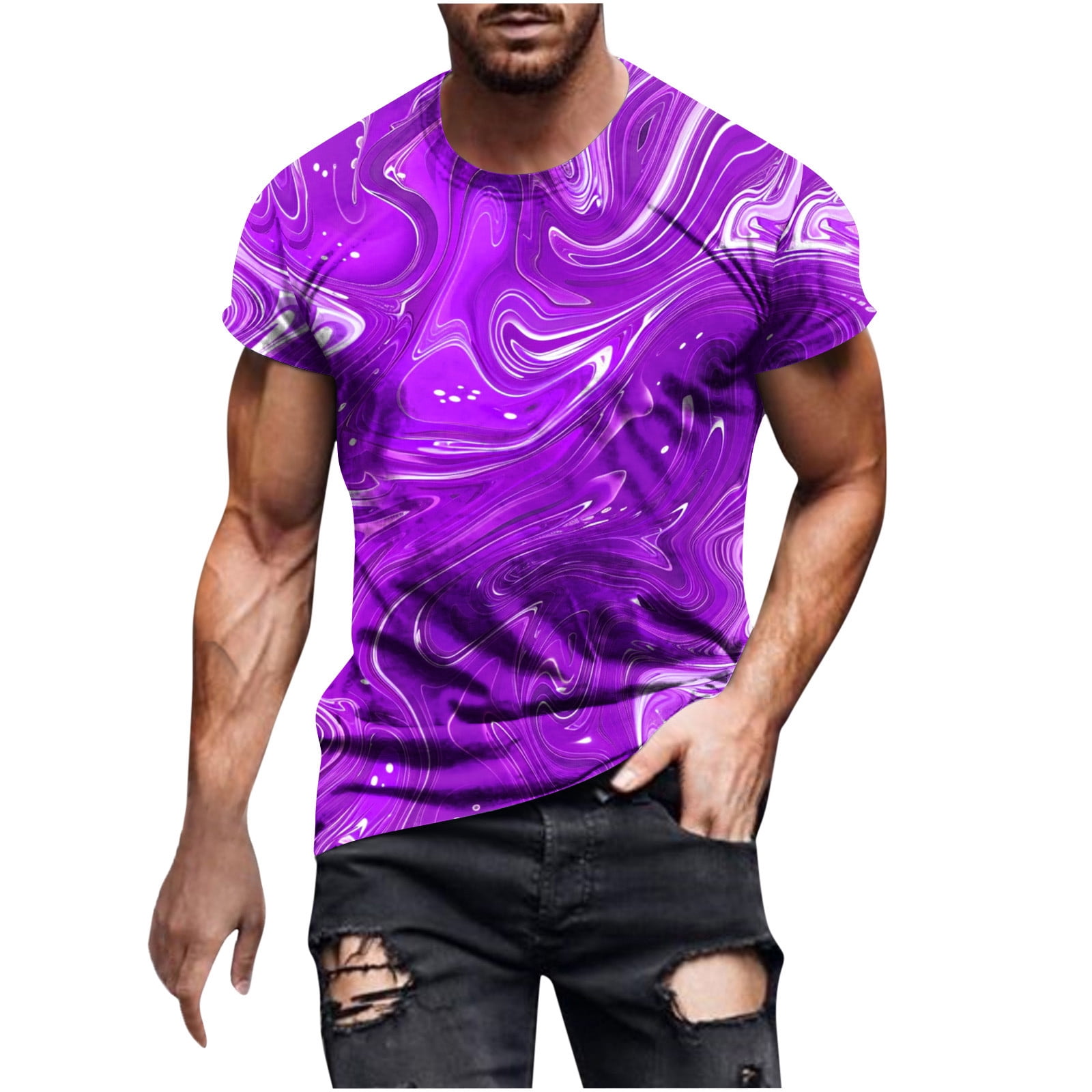 Lucky Brand Men's Short Sleeve Tie Dye T-Shirt - Crew Neck Casual Tee For Men - View #8