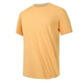 thumbnail image 1 of Ultrave Mens Shirts Short Sleeve Baggy Casual Crew Neck Summer Tee Men Tops Casual,Yellow,XXXL, 1 of 7