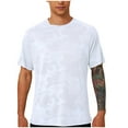 thumbnail image 1 of Ultrave Mens Shirts Short Sleeve Comfort Crew Neck Quick Dry Summer Tee Mens Clothes,White,L, 1 of 8