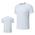 thumbnail image 1 of Ultrave Mens Shirts Short Sleeve Soft Crew Neck Quick Dry Summer Tee Mens Clothes,White,M, 1 of 6