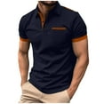 thumbnail image 1 of Ultrave Mens Short-Sleeve Shirt Crew Neck Comfort Classical Summer Tee Men Tops Fashion,Navy,XXL, 1 of 6