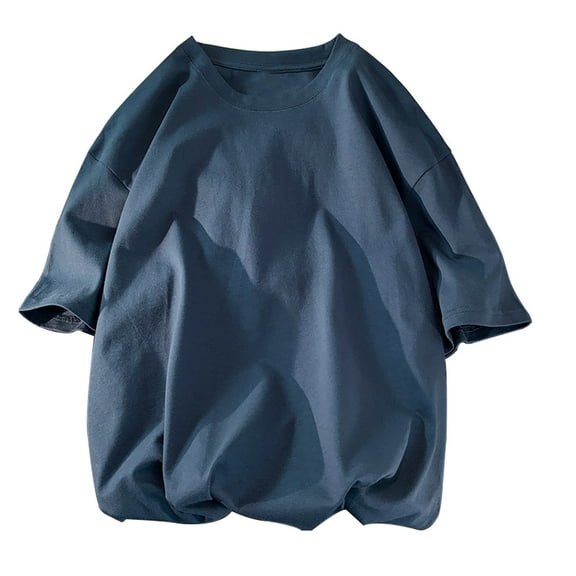 Ultrave Mens Work Shirts Classical Short Sleeve Crew Neck Summer Tee Fashion Summer Tops,Navy,M