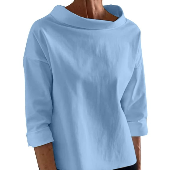 Ultrave Sweatshirts for Women Solid Color Long Sleeve Baggy Fit Woman Top