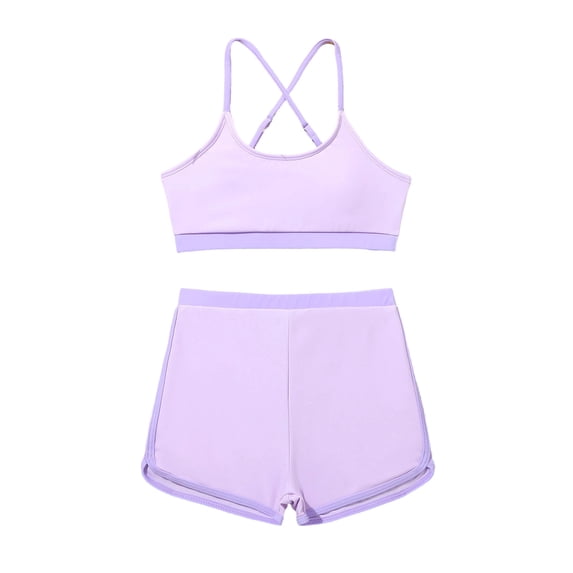 Ultrave Tankini Swimsuit for Girl Tummy Control Two Piece Bathing Suits High Waisted Shell Swimwear