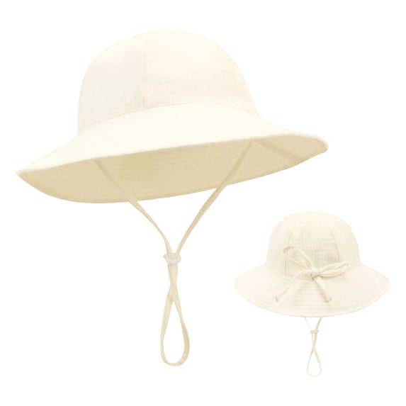 Ultrave Toddler Summer Sun Hat Boys Girls Cotton Bucket Hats Cute Print Infant Outdoor Breathable Hat for 1-3Y