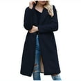 thumbnail image 1 of Ultrave Women'S Long Winter Coat Solid Color Long Sleeve Fashion Jacket with Pockets, 1 of 6