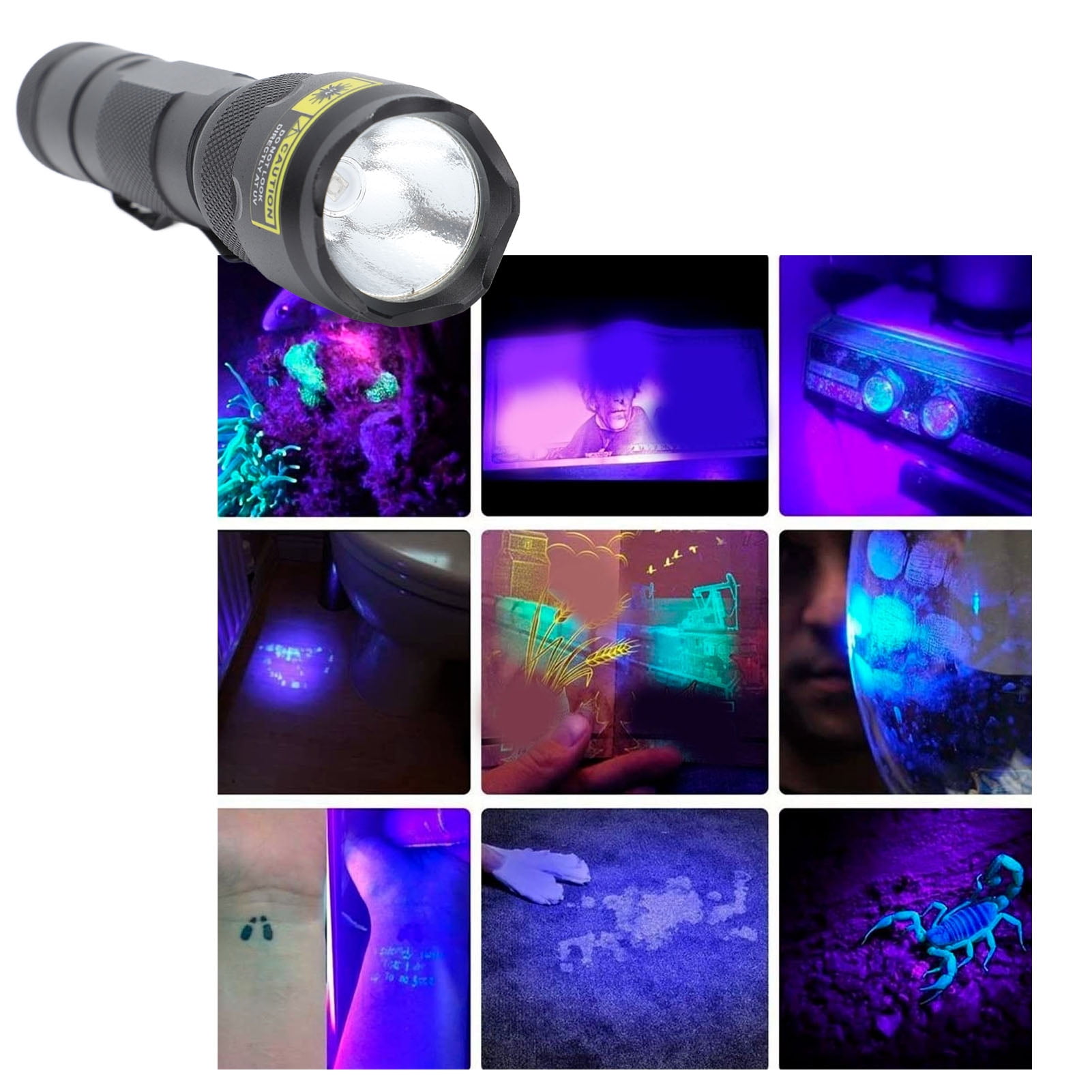 Ultraviolet Blacklight Urine Detector, 395nm Flashlight For Glue Curing