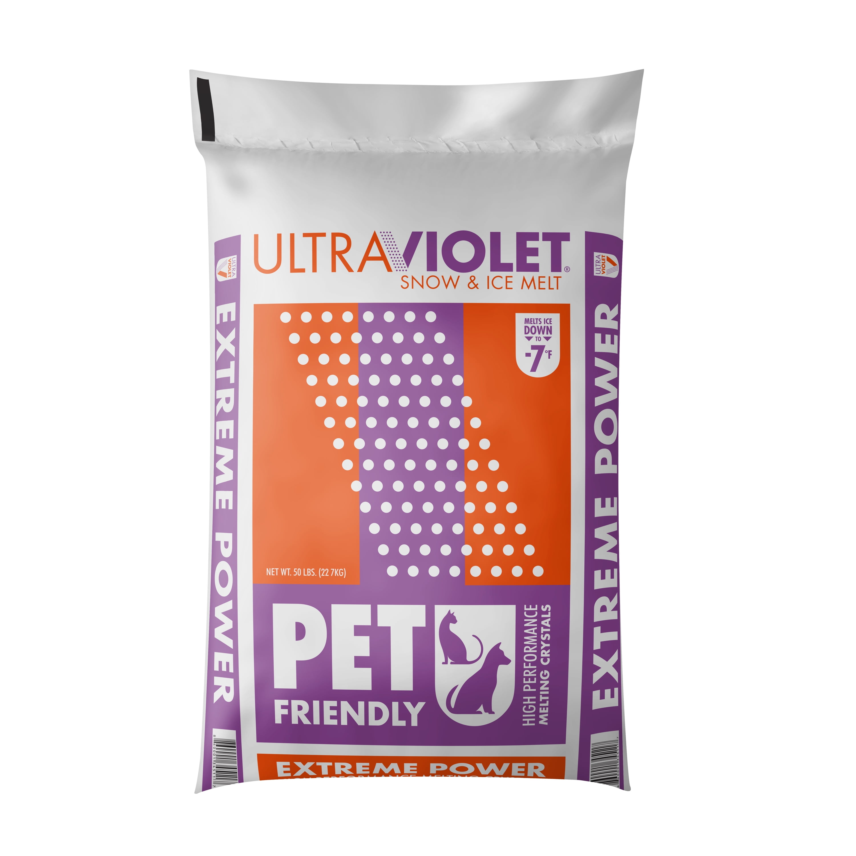 Ultraviolet Ice Melt, Extreme Power, 50 lb Bag
