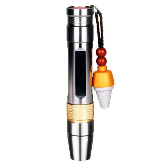 Ultraviolet LED Flashlight UV Blacklight Torch for Jade Gem Inspection, 395NM, Aluminum Alloy, USB Rechargeable