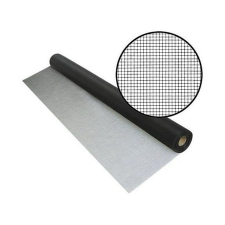 Door and Window Screen, Fiberglass, 36 in W, 100 ft L, 0.007 in Wire Dia, Black 3039017