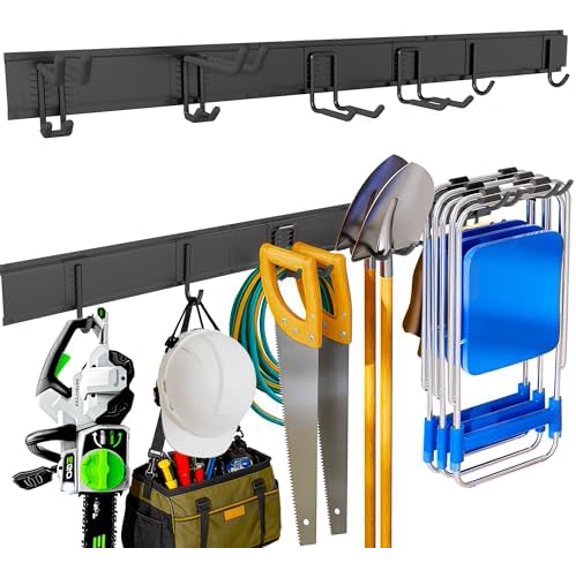 Ultrawall Garden Tool Organizer, 48 Inch Garage Tool Organizer Wall Mount, Heavy Duty Steel Wall Holders for Tools, 400lb Weight Capacity$$Tools & Hardware Other