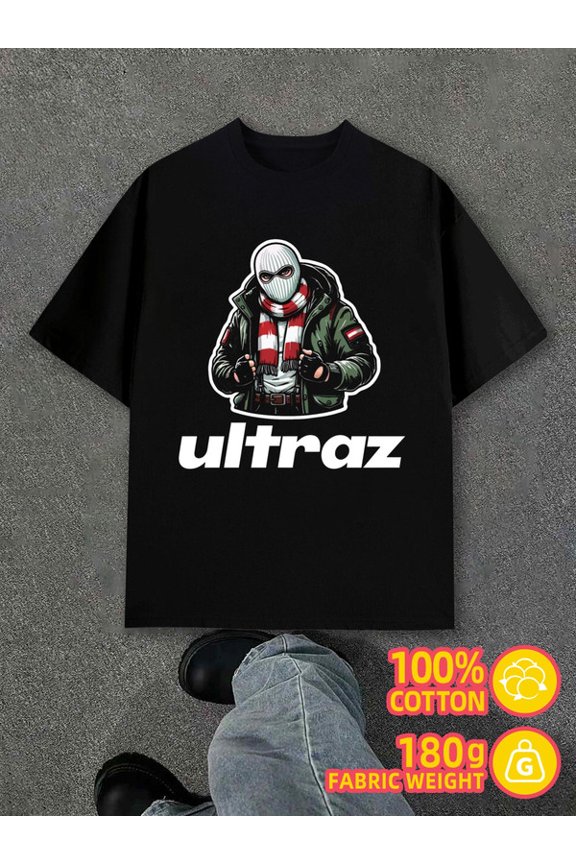 Ultraz Masked Guy men 180G 100% Cotton white Retro Unisex Shirt Printed tshirts Retro Unisex Shirt Cotton tshirts Classic Unisex Shirt Crewneck tshirts