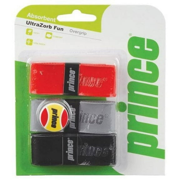 Ultrazorb Fun Red Silver Black Tennis Overgrip