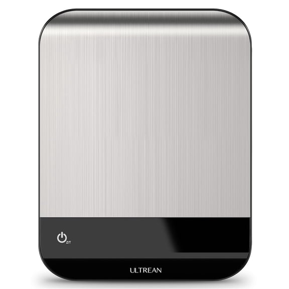 Ultrean Food Scale, Digital Kitchen Scale with LED Display, Weight Grams and Ounces for Baking Cooking, 6 Units with Tare Function, 304 Stainless Steel, 11lb (Batteries Included)