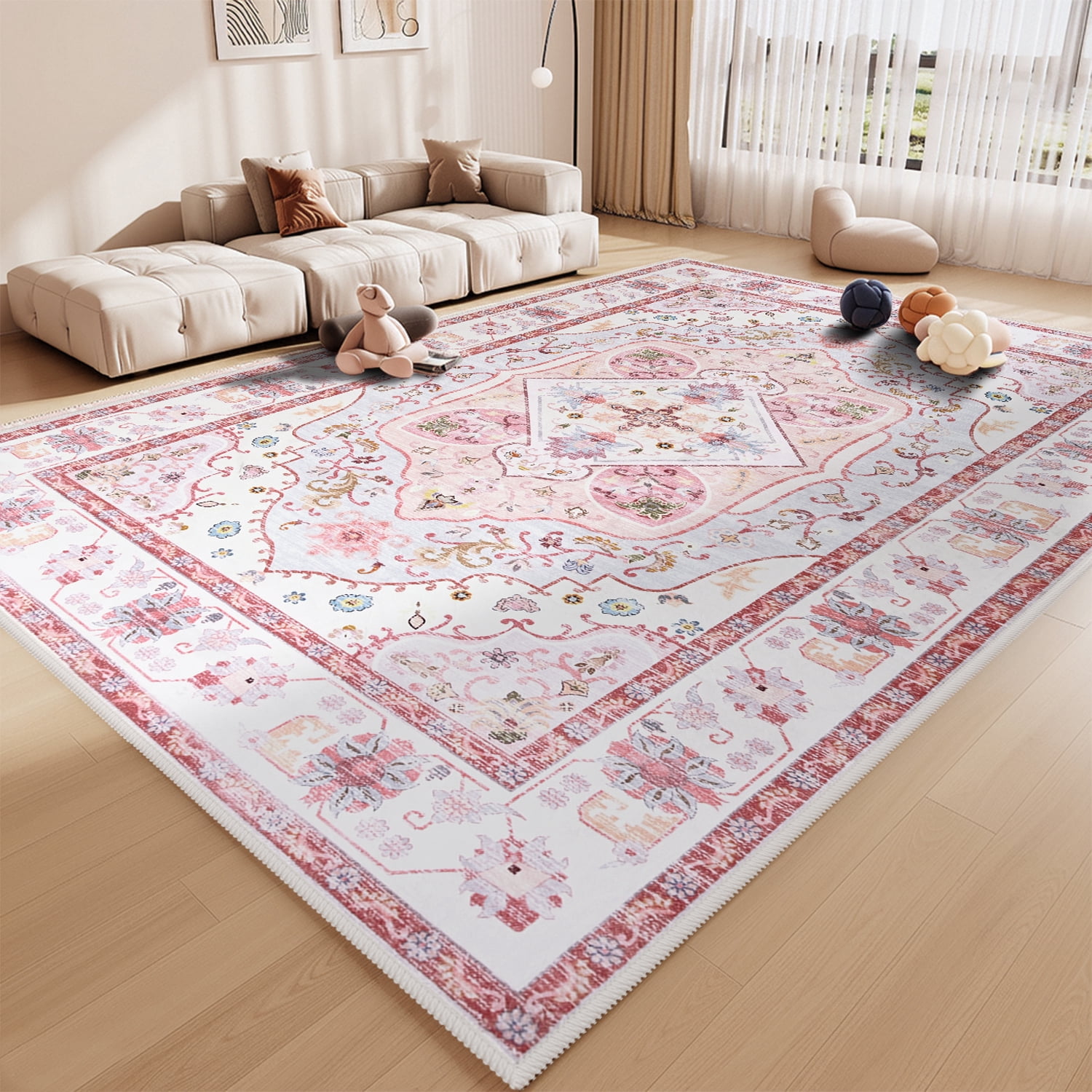 Ultrug Area Rugs for Bedroom Pink Rug for Living Room Nursery Decor ...