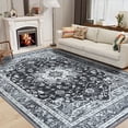 thumbnail image 1 of Ultrug Area Rugs for Bedroom Rug for Living Room Nursery Decor Fluffy Vintage Carpet,4'x6',Black, 1 of 7