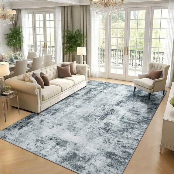 Ultrug Modern Abstract Rugs Vintage Area Rug Soft Indoor Carpet for Bedroom Living Room Home Decor,4'x6',Gray
