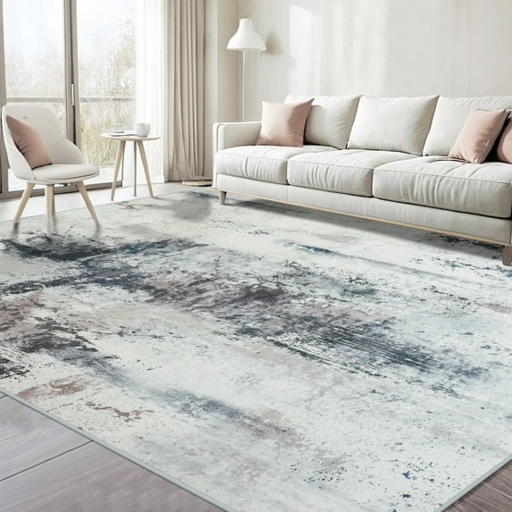 Ultrug Soft Abstract Rugs Washable Area Rug Modern Carpet for Bedroom Living Room Home Decor,9'x11',Coffee