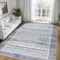 thumbnail image 1 of Ultrug Soft Boho Area Rug Moroccan Geometric Rugs Washable Carpet for Bedroom Living Room Home Decor,5'x8',Gray Blue, 1 of 7
