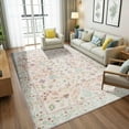 thumbnail image 1 of Ultrug Vintage Floral Rugs Soft Boho Area Rug Indoor Carpet for Living Room Bedroom Home Decor,4'x6',Light Pink, 1 of 7