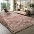 thumbnail image 1 of Ultrug Vintage Floral Rugs Soft Boho Area Rug Indoor Carpet for Living Room Bedroom Home Decor,5'x8',Dark Red, 1 of 7