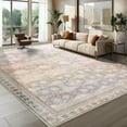 thumbnail image 1 of Ultrug Vintage Floral Rugs Soft Boho Area Rug Indoor Carpet for Living Room Bedroom Home Decor,5'x8',Light Yellow, 1 of 7