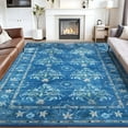 thumbnail image 1 of Ultrug Vintage Rugs Floral Printed Area Rug Soft Carpet for Living Room Bedroom Home Decor,5'x8',Light Blue, 1 of 7