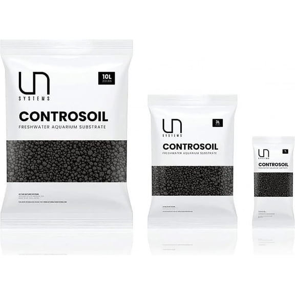 Ultum Nature Systems Controsoil - Planted Aquarium Substrate Soil for Fish Tank, Natural Freshwater Aquatic Plants, Shrimp, Aquascape - Black Fine, 1 Liter