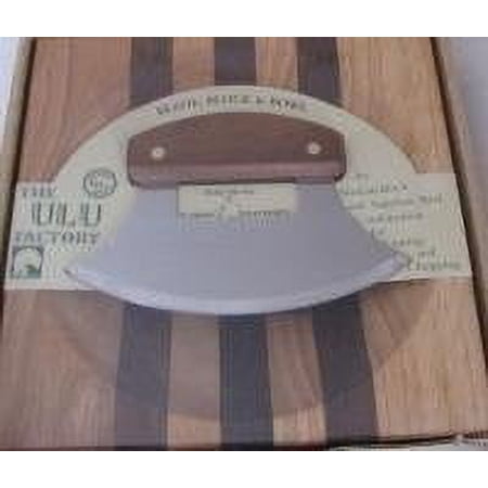 Ulu Factory Ulu Bowl Plain Walnut Handle by Alaska Ulu Factory
