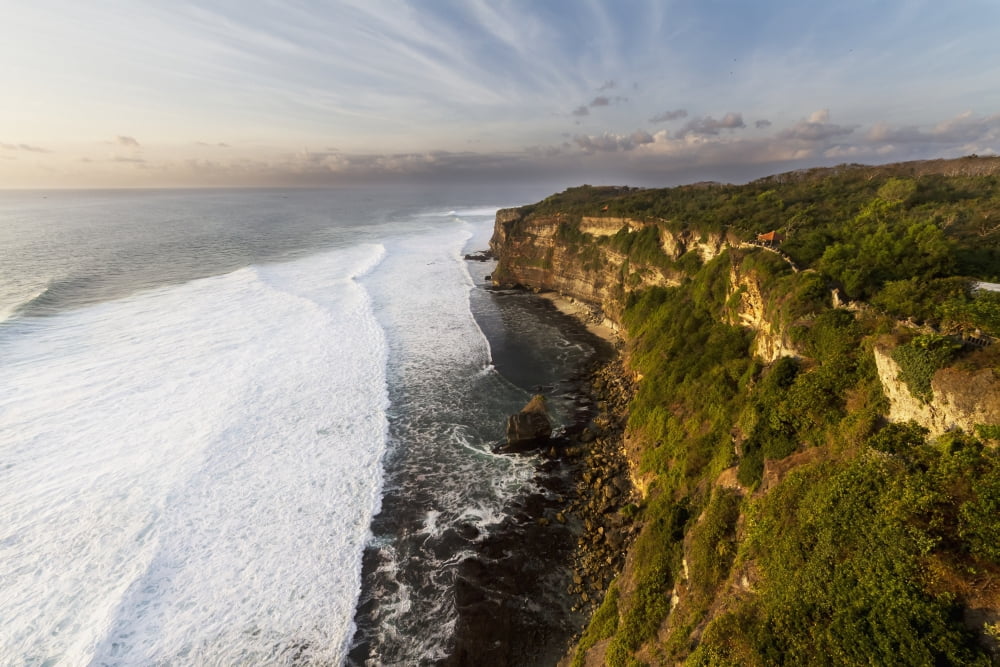 Ulu Watu cliffs Bali Indonesia Canvas Art - Peter Langer Design Pics (38 x 24)
