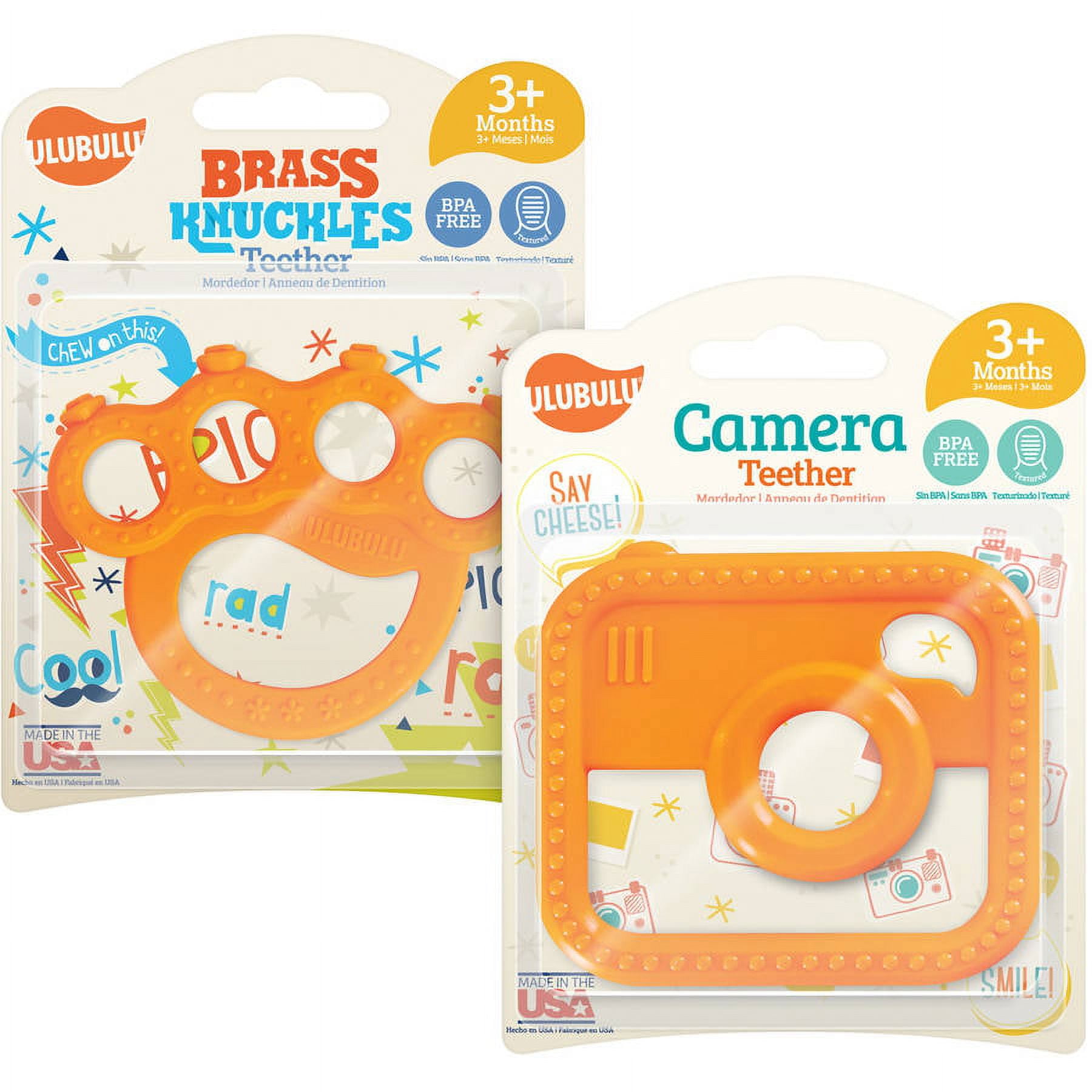 Ulubulu Expression Brass Knuckles Teether and Camera Teether Combo