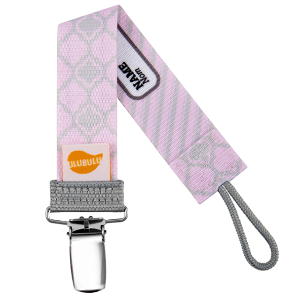 Ulubulu Pink Moroccan Universal Pacifier Clip, Single Pack