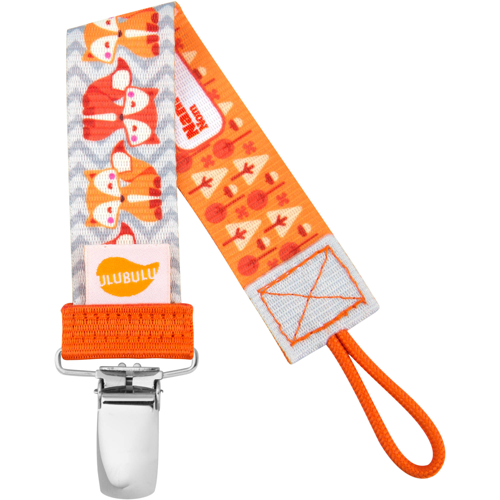 Ulubulu Sitting Fox Pacifier Clip 1 Count