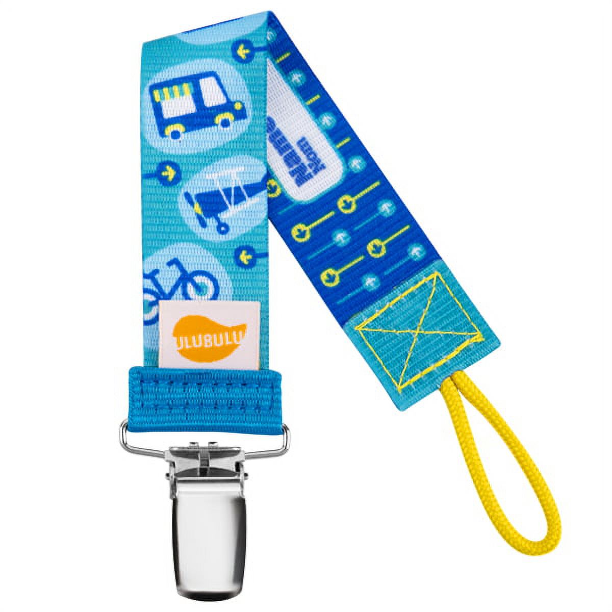 Ulubulu Transportation Elements Pacifier Clip 1 Count