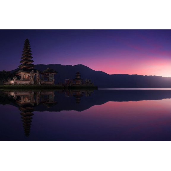 Ulun Danu Bratan Temple at Dawn Poster Print - Merakiphotographer (36 x 24)