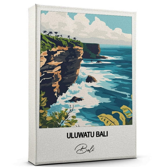 Uluwatu Bali Travel Poster Canvas  Bali Canvas  Unique Gift Idea for Home, Office, or Living Space
