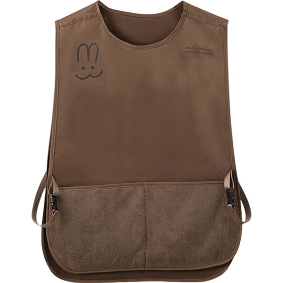 Ulxkmt 1 Coffee Waterproof Stain-Resistant Polyester Cooking Aprons Breathable Work Tabards for Work