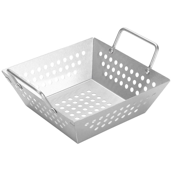 Ulxkmt 1 Silver Stainless Steel Food Serving Baskets Chip Basket with Handle for Fried Food Snacks