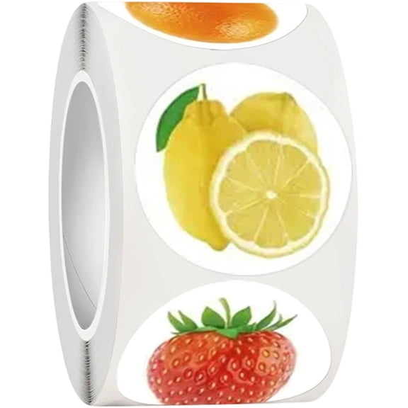 Ulxkmt 500 Pcs Cute Colorful Fruit Paper Stickers Adorable Party Favor Decals for Wrapping Baking