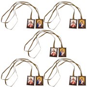 Ulxkmt 5Pcs Brown Catholic Scapular Religious Pendant Home Decor 5Pcs