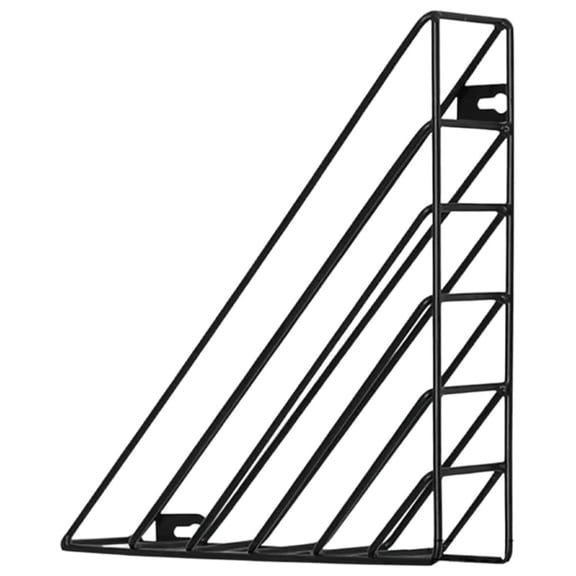 Ulxkmt Black Iron Triangle Wall Mounted Floating Magazine Rack Storage Shelf 1Pc