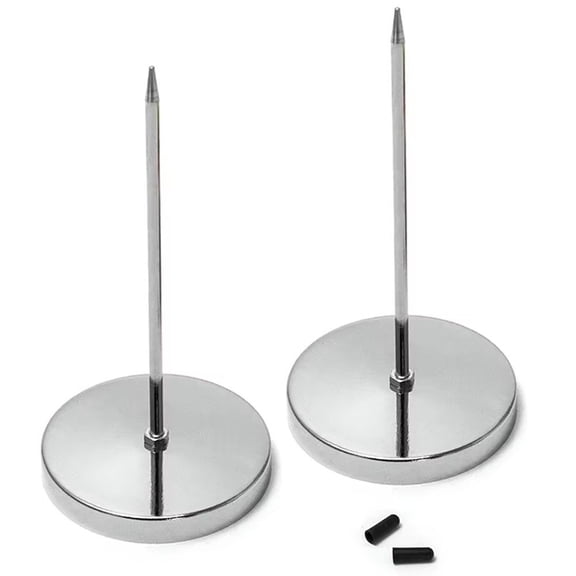 Ulxkmt Silver Metal Receipt Spike Paper Memo Holder Desktop Bill Organizer 2Pcs