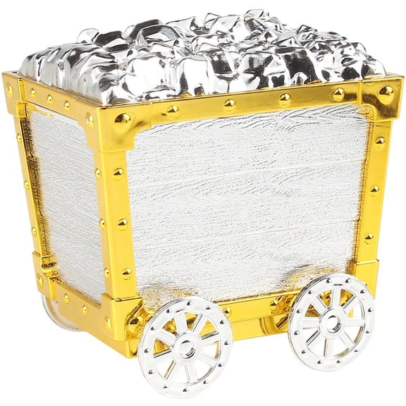 Ulxkmt White Mine Cart Ornament Tabletop Photo Prop Home Decor 1Pc