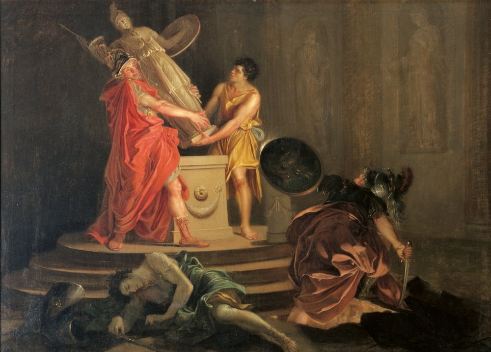 Ulysses And Diomedes Stealing The Statue Of Pallas Athena Canvas Art - (36 x 24)