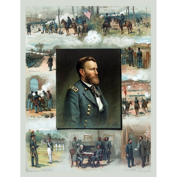 Grant from West Point to Appomattox�?� Poster Print by Thulstrup