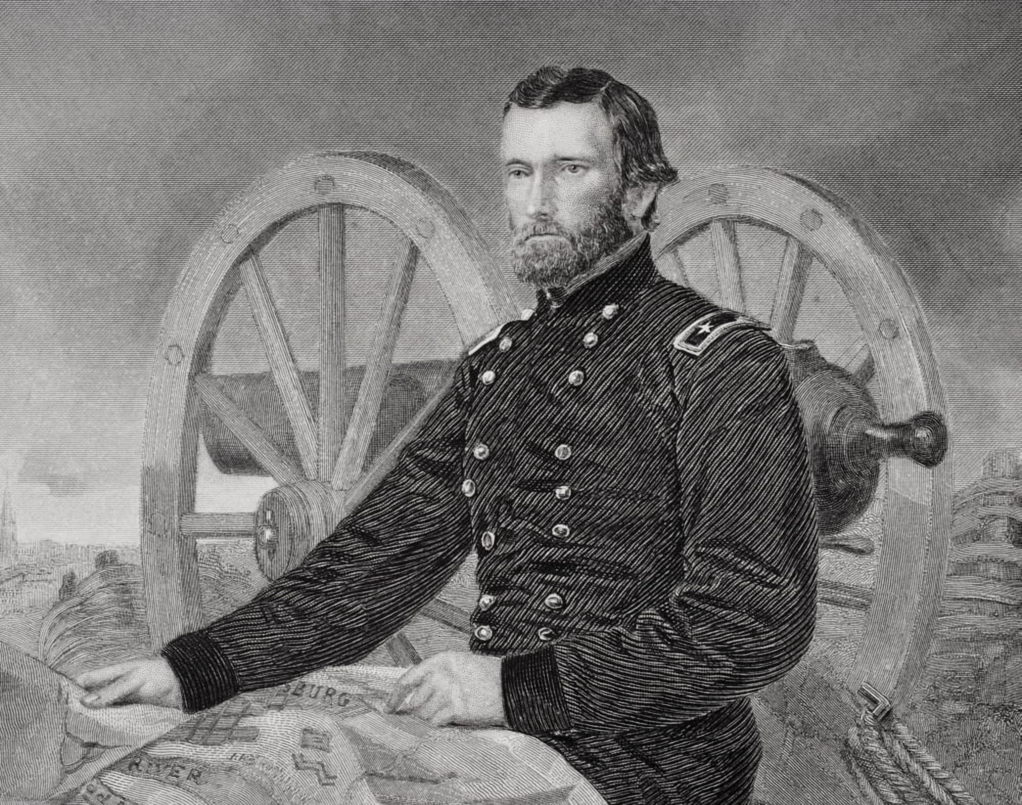 Ulysses S Grant 1822-1885 Commmander Of Union Armies In American Civil War And 18Th President Of United States 186977 From Painting By Alonzo Chappel Canvas Art - Ken Welsh Design Pics (16 x 12)