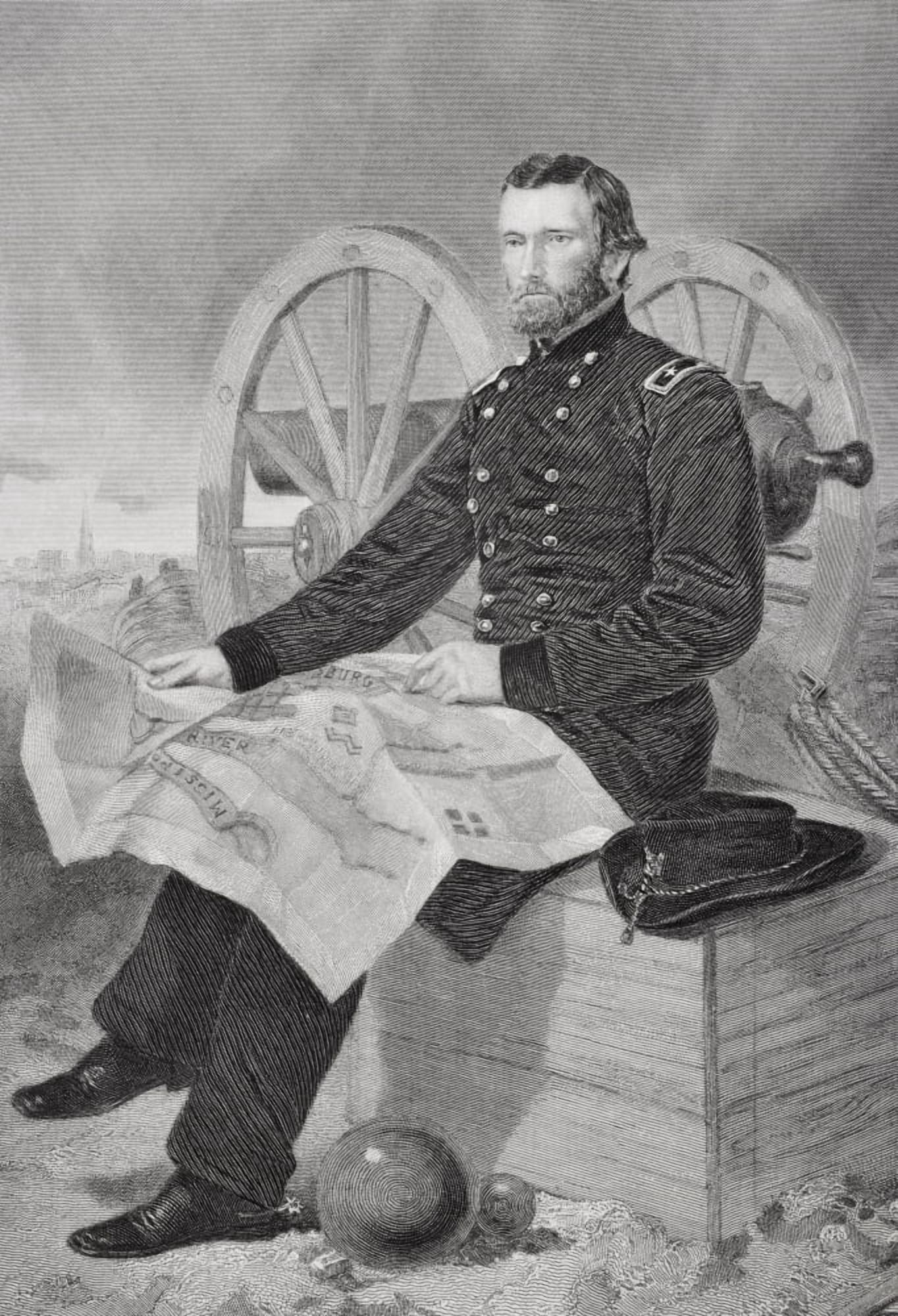 Ulysses S Grant 1822-1885 Commmander Of Union Armies In American Civil War And 18Th President Of United States 186977 From Painting By Alonzo Chappel Canvas Art - Ken Welsh Design Pics (24 x 34)
