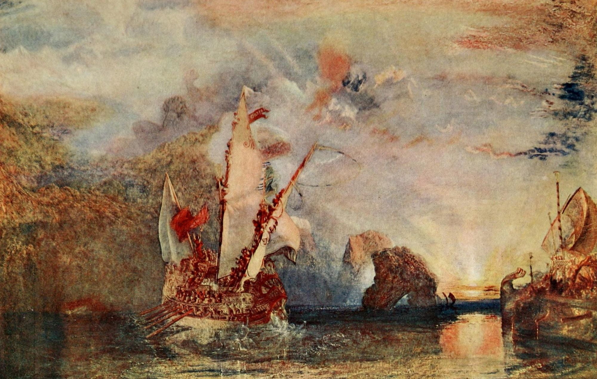 Ulysses deriding Polyphemus JMW Turner 1905 Canvas Art - JMW Turner (18 x 24)