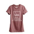 thumbnail image 1 of Um Element Of Confusion Women's Fashion Relaxed T-Shirt Tee Heather Rouge Small, 1 of 3
